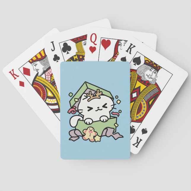 Jeu De Cartes Fête de Noël avec Purr-ty Time Cat (dos)