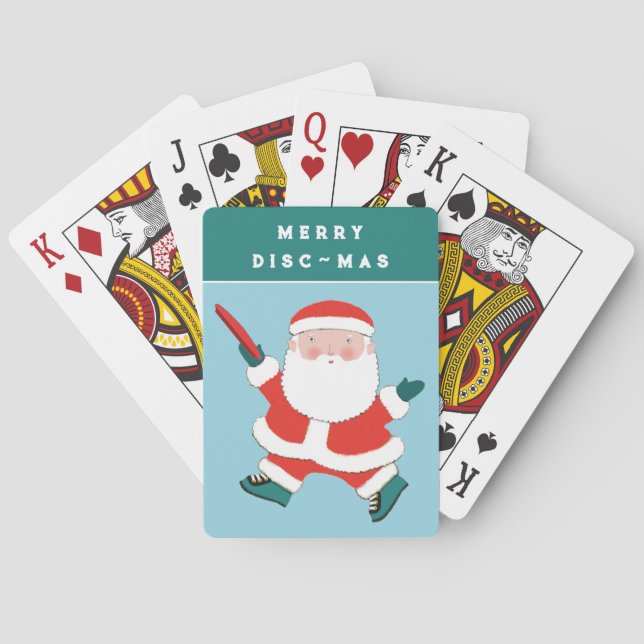 Jeu De Cartes Fête de Noël de Frisbee (dos)