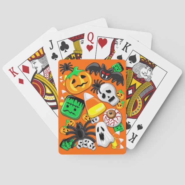 Jeu De Cartes Fête des Candies Éffrayantes d'Halloween (dos)