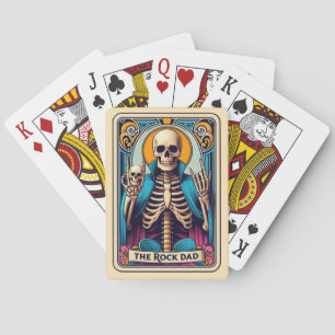 Jeu De Cartes Fête des pères amusante Rock Dad Skeleton Tarot Ca