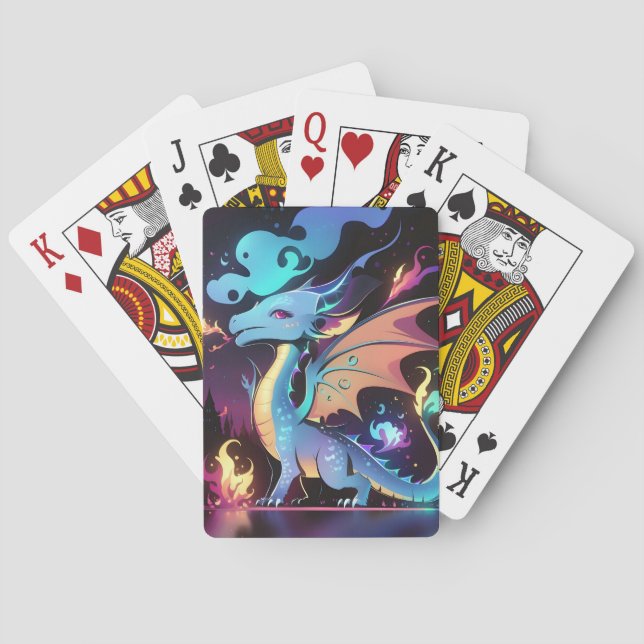 Jeu De Cartes Feu de dragon enchanté (dos)