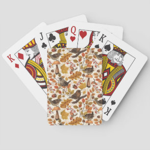 Jeu De Cartes Feuilles d'automne, baies, champignons et fleurs