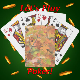 Jeu De Cartes Feuilles d'automne brillamment colorées