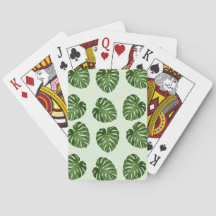 Jeu De Cartes Feuilles de palmiers, Feuilles verts, Motif tropic