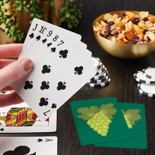 Jeu De Cartes Feuilles de vigne de raisins verts Fruit frais
