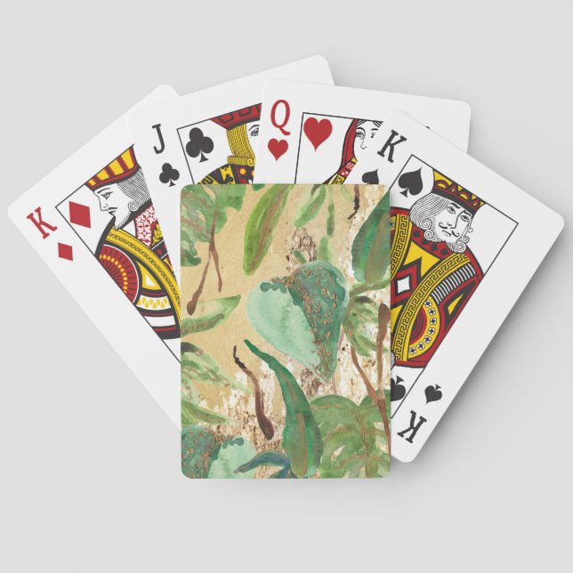 Jeu De Cartes Feuilles Gold Tropical (dos)