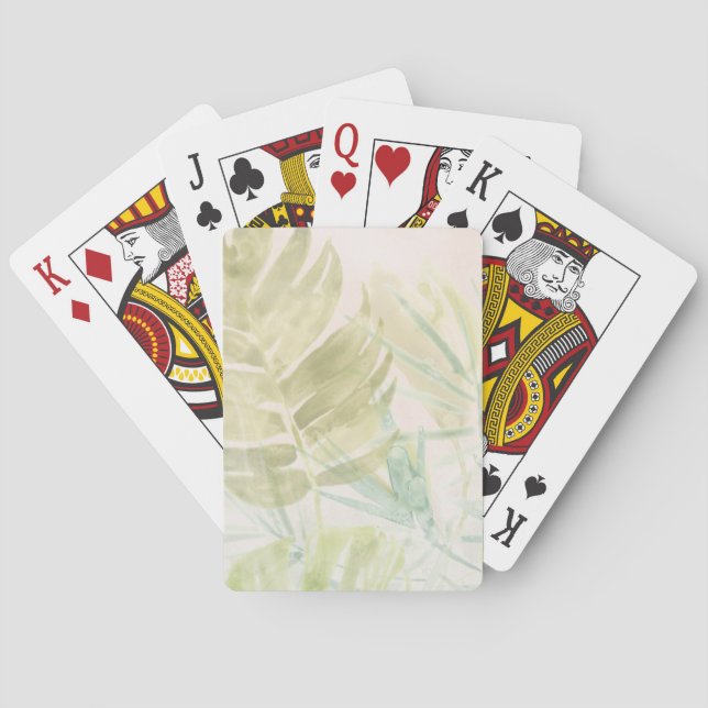 Jeu De Cartes Feuilles tropicaux muets (dos)