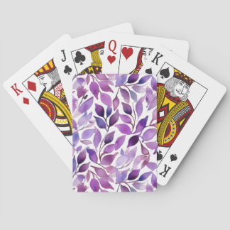 Jeu De Cartes Feuilles Violettes