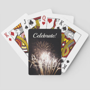 Jeu De Cartes Feux d'artifice blancs et or I Célébration patriot