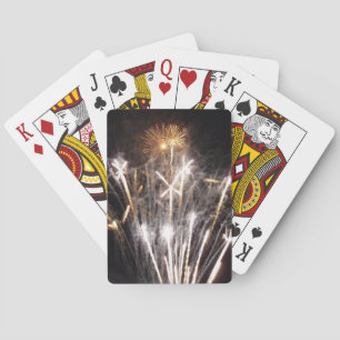 Jeu De Cartes Feux d'artifice blancs et or II Célébration patrio