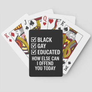 Jeu De Cartes Fier orgueil gay noir soutien aux droits LGBTQ