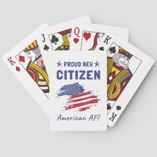 Jeu De Cartes Fiers Nouveau citoyen américain, cérémonie de cito (dos)
