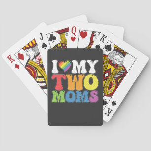 Jeu De Cartes Fierté LGBT J'Aime Mes Deux Moms Soutien Lesbien G