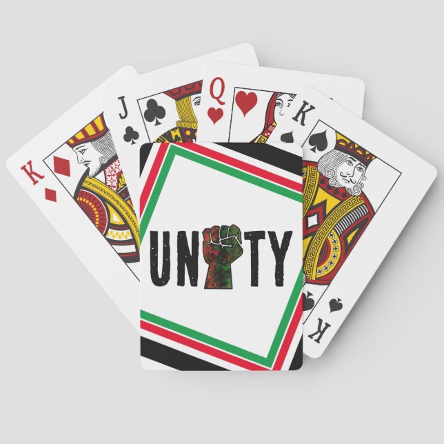 Jeu De Cartes fierté noire drapeau rouge vert poing panafricain  (dos)