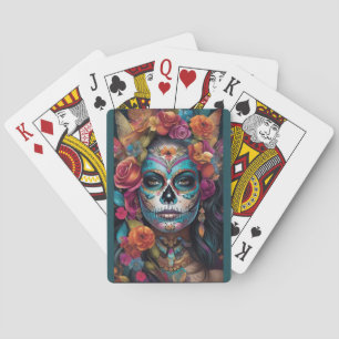 Jeu De Cartes Fiesta florale : Une femme se promène Dia de los M