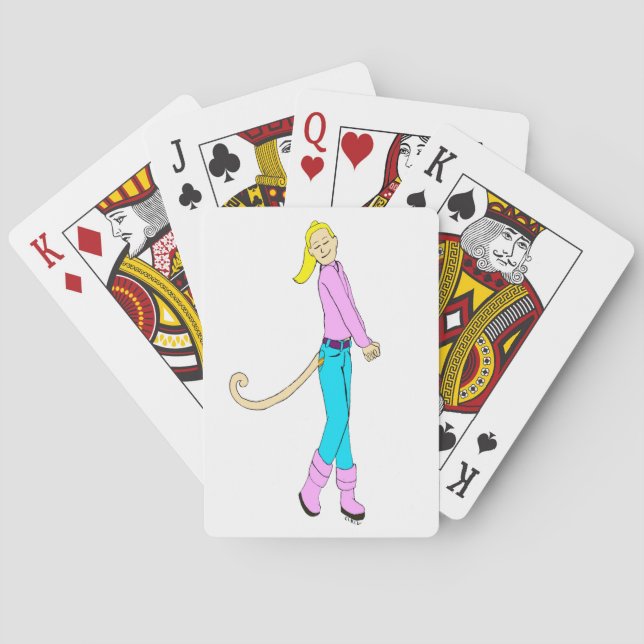 Jeu De Cartes fille avec une queue (dos)