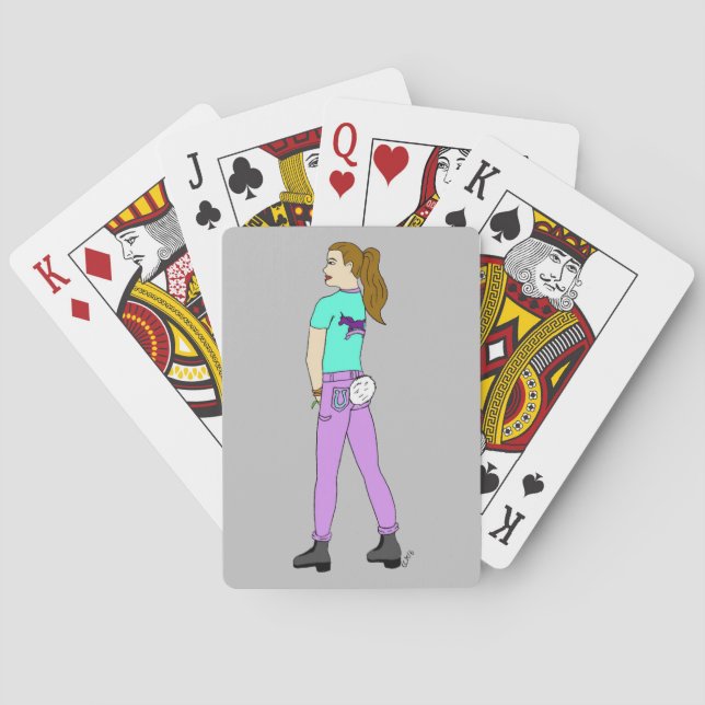 Jeu De Cartes fille avec une queue de lapin   (dos)