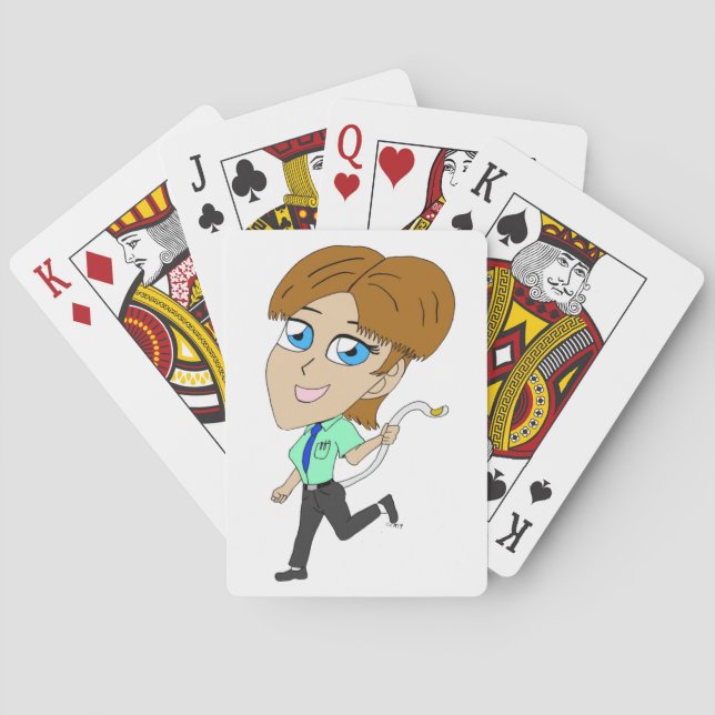 Jeu De Cartes fille chibi avec une queue (dos)