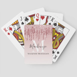 Jeu De Cartes Fille Hot rose Ombre Parties scintillant Nom du mo