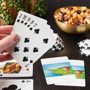 Jeu De Cartes Fille par paysage naturel de Riverside