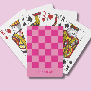 Jeu De Cartes Filles à carreaux roses