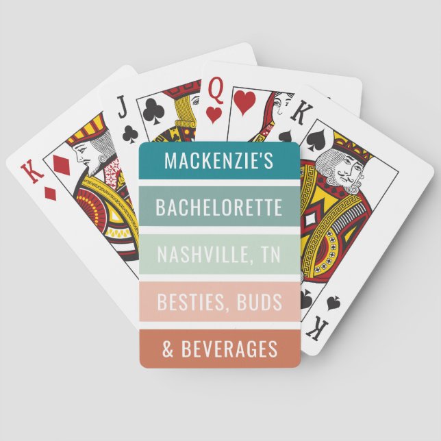 Jeu De Cartes Filles personnalisées Voyage Personnalisé Trendy (dos)