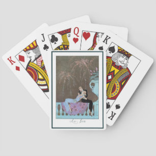 Jeu De Cartes Fireworks Art déco vintage Le Feu, George Barbier