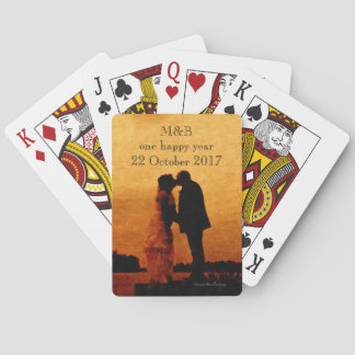 Jeu De Cartes First year wedding anniversary keepsake