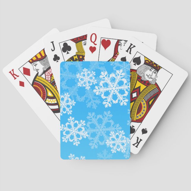 Jeu De Cartes Flacon de Noël bleu et blanc (dos)