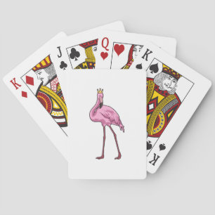 Jeu De Cartes Flamant rose avec Couronne