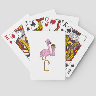Jeu De Cartes Flamant rose avec muffin
