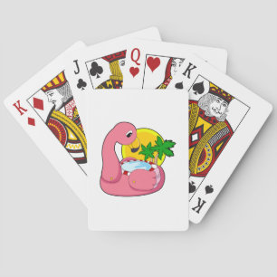 Jeu De Cartes Flamant rose avec piscine