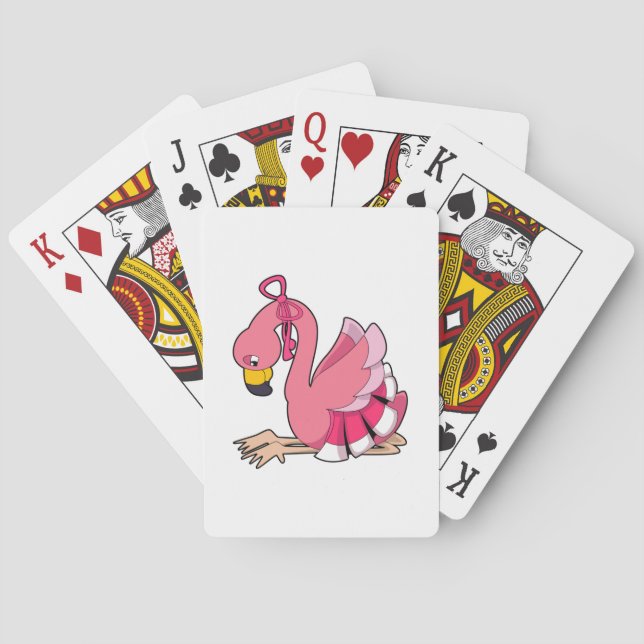Jeu De Cartes Flamant rose avec ruban (dos)
