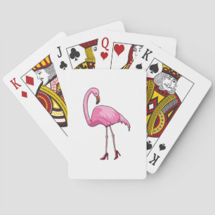 Jeu De Cartes Flamant rose avec talons hauts