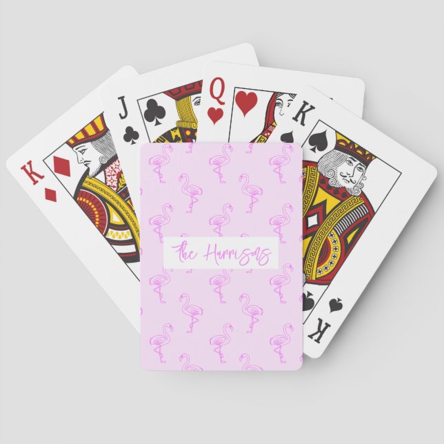 Jeu De Cartes Flamant rose Awake Stand sur une jambe (dos)