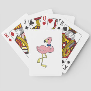 Jeu De Cartes Flamant rose en tant que Gentleman avec Cravate
