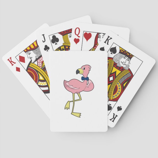 Jeu De Cartes Flamant rose en tant que Gentleman avec Cravate (dos)