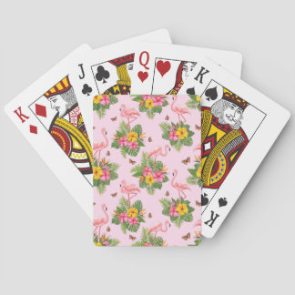 Jeu De Cartes Flamant rose et Papillons 1