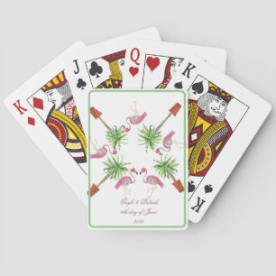 Jeu De Cartes Flamant rose rose Flamants roses Palmiers