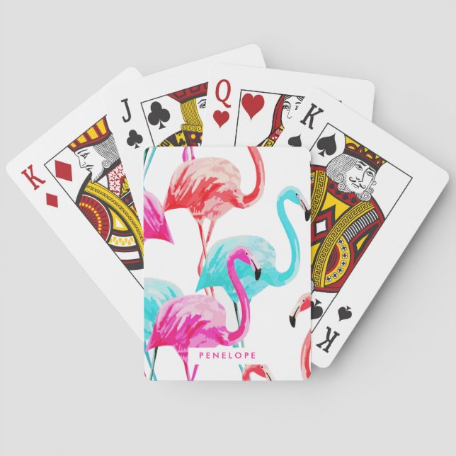 Jeu De Cartes Flamants roses mignons (dos)