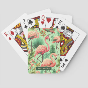Jeu De Cartes Flamants roses roses vintages