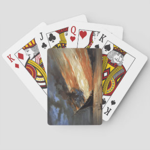 Jeu De Cartes Flambeaux de la guerre civile rebelle sur le feu d