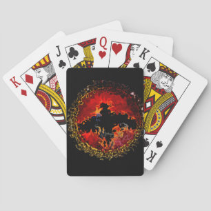 Jeu De Cartes Flames de Bat Art Éffrayant
