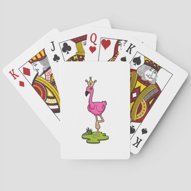 Jeu De Cartes Flamingo as Princess with Crown (dos)