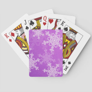 Jeu De Cartes Flammes de neige violettes Noël Jouer des cartes