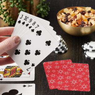 Jeu De Cartes Flèches de neige, Flakes rouges et blancs, Neige