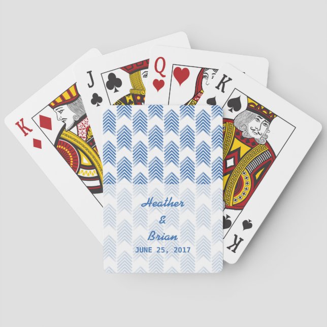 Jeu De Cartes Flèches Tribales Bleues Jouer Des Cartes (dos)