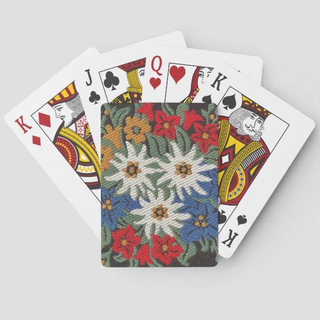 Jeu De Cartes Fleur alpine suisse Edelweiss (dos)