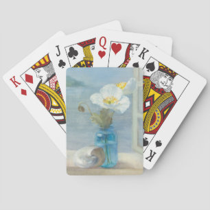 Jeu De Cartes Fleur blanche surplombant la mer