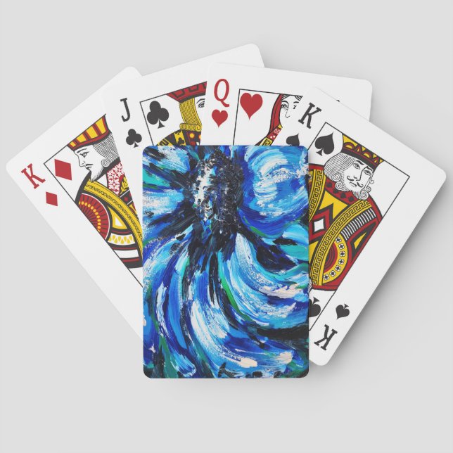 Jeu De Cartes Fleur bleue (dos)